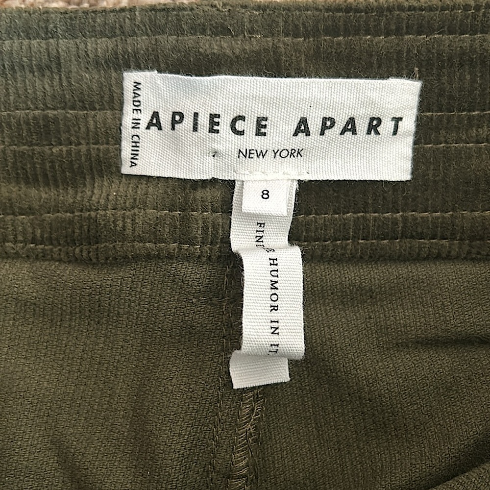 Apiece Apart Forest Green Button Front Corduroy Pants **Size 8**🌳🌳 - Picture 7 of 7